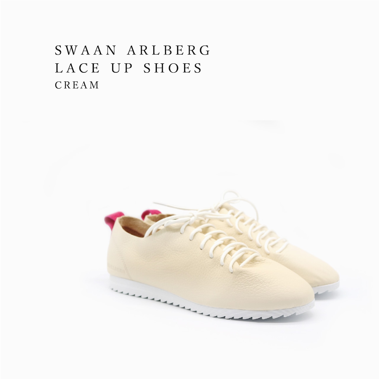 SWAANARLBERG スワンアルバーグ シューズ レディース　レザーシューズ LACE UP SHOES SW-L01-L01-CR CREAM クリーム