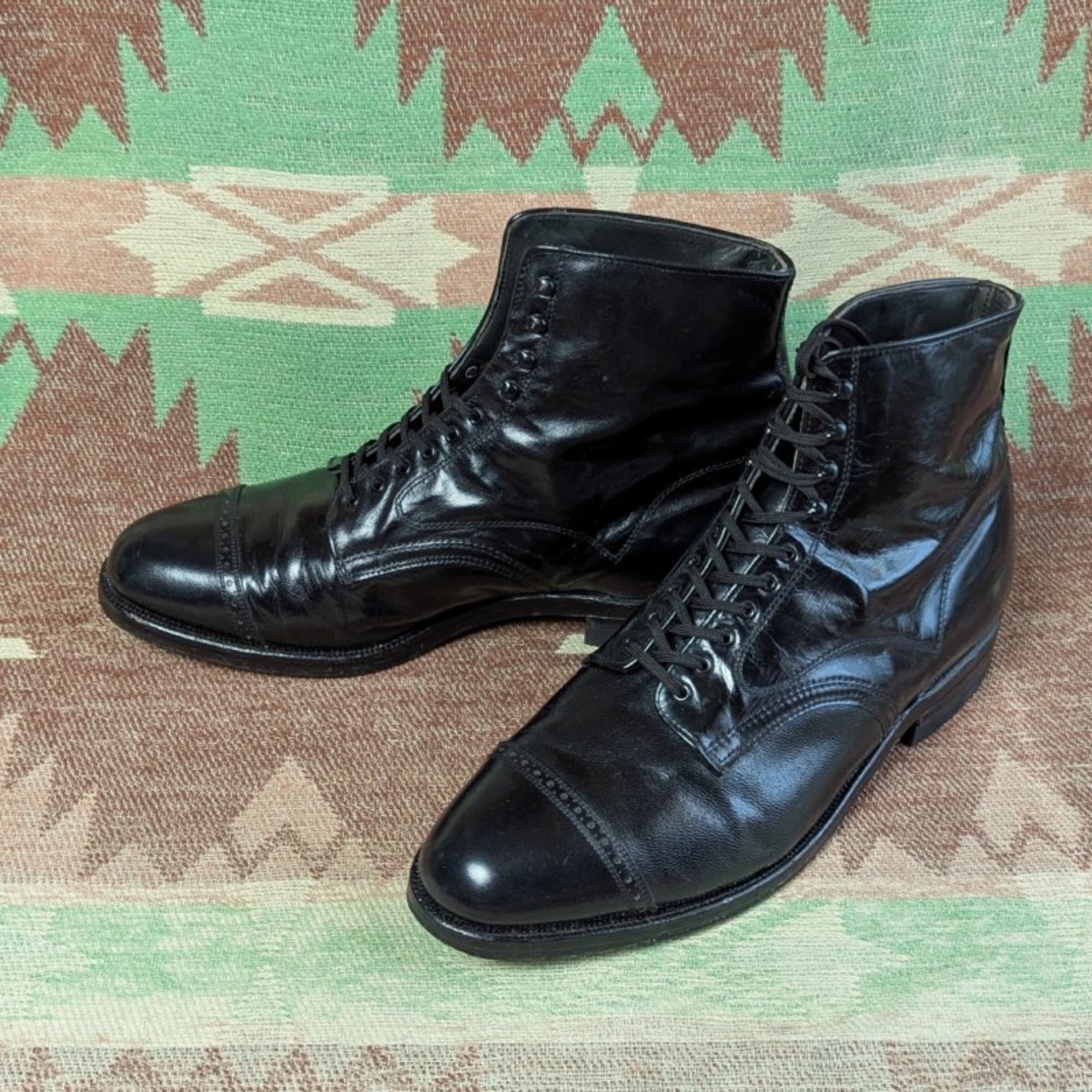 70sο½ MASON Cap-Toe Kid Skin Leather Boots (8 1/2 3E) | Wonder Wear ...