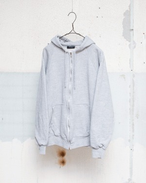 ~90s zip hooded sweatshirts / raglan sleeve & thermal lined  / Made In ROMANIA