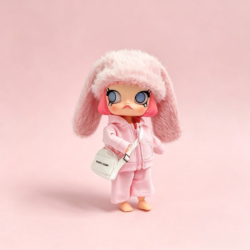 Zsiga/Molly/1/8ぬいぐるみ用 スポーツ トップス+パンツ+うさ耳帽子+