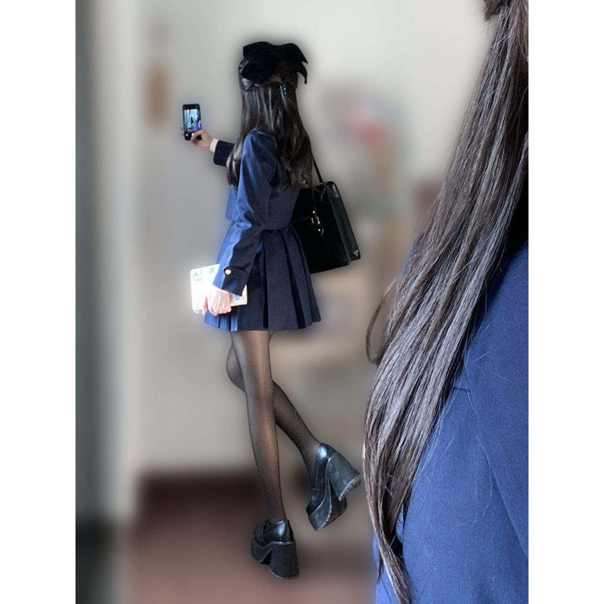 ダブルブレストネイビー制服セットアップ | Maiden's Rêve