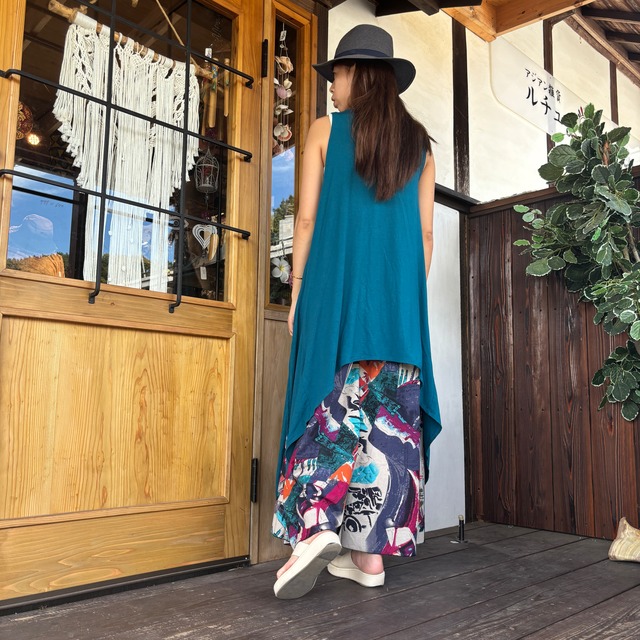 スパンテック素材ロータスチュニック