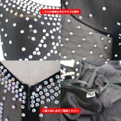 社交ダンス 衣装 ドレス ワンピース スタンダード ブラック系 グリーン系 ブルー系 黒 緑 フロート レース デモ 競技 ダンス パーティ 発表会 レディース
