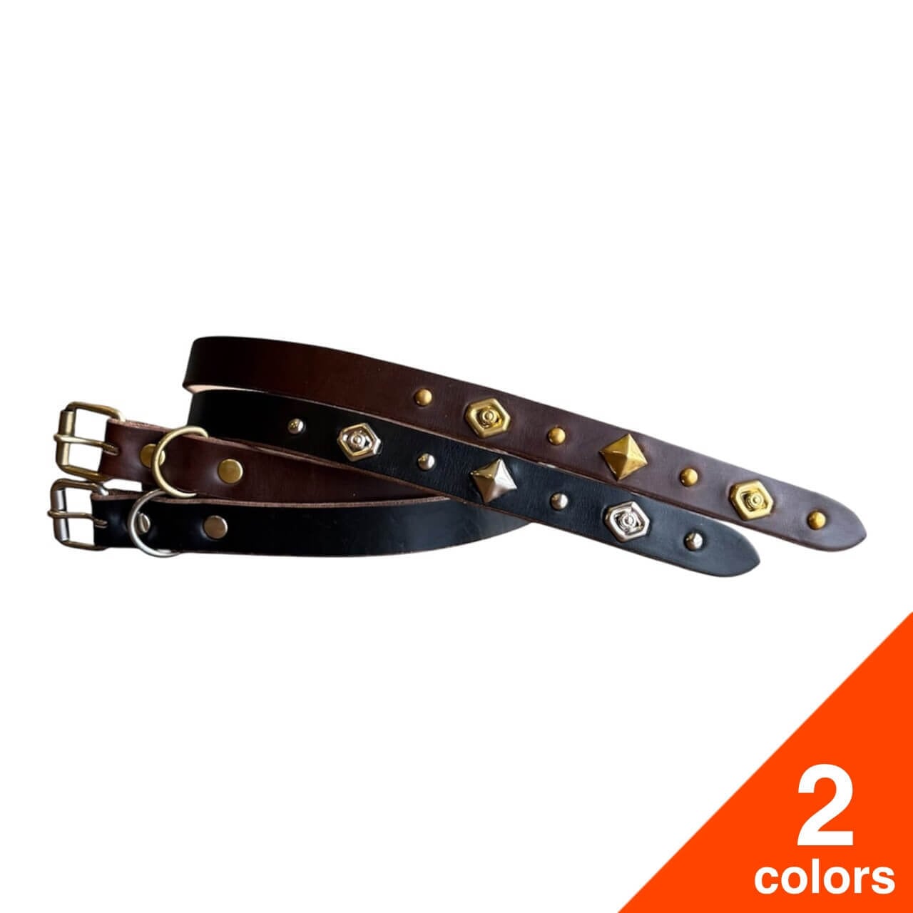 Re-ACT / Studs Sword tip Narrow Long Belt - スタッズ ソードチップ