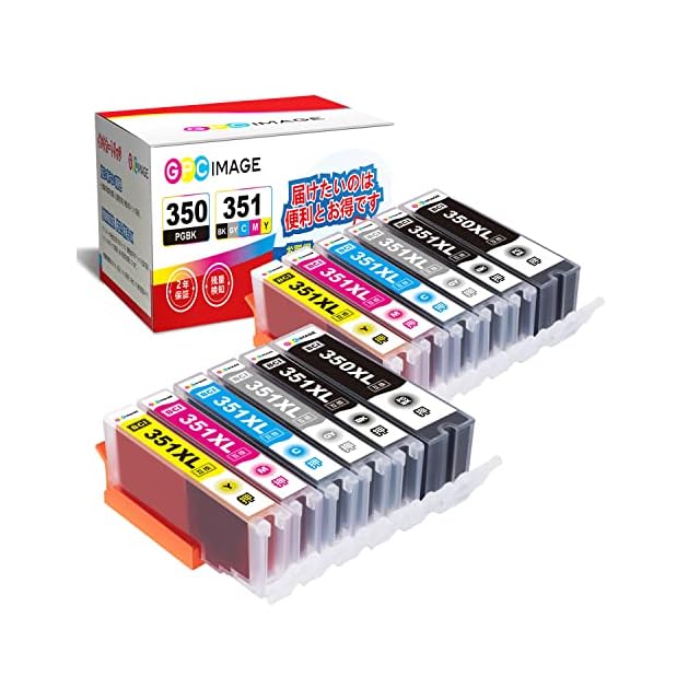 GPC Image BCI-351XL BCI-350XL 互換インクカートリッジ 6色セット×2