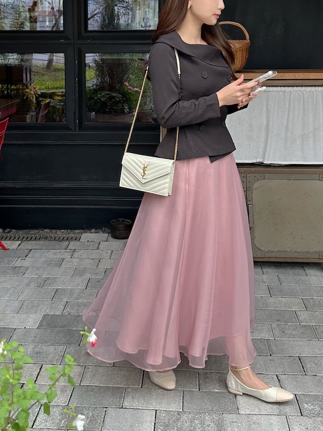 see through bell skirt / 3color