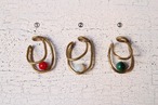 ☆再販人気商品　大ぶりイヤーカフ　①サンゴ②オパール、③マラカイト/真鍮