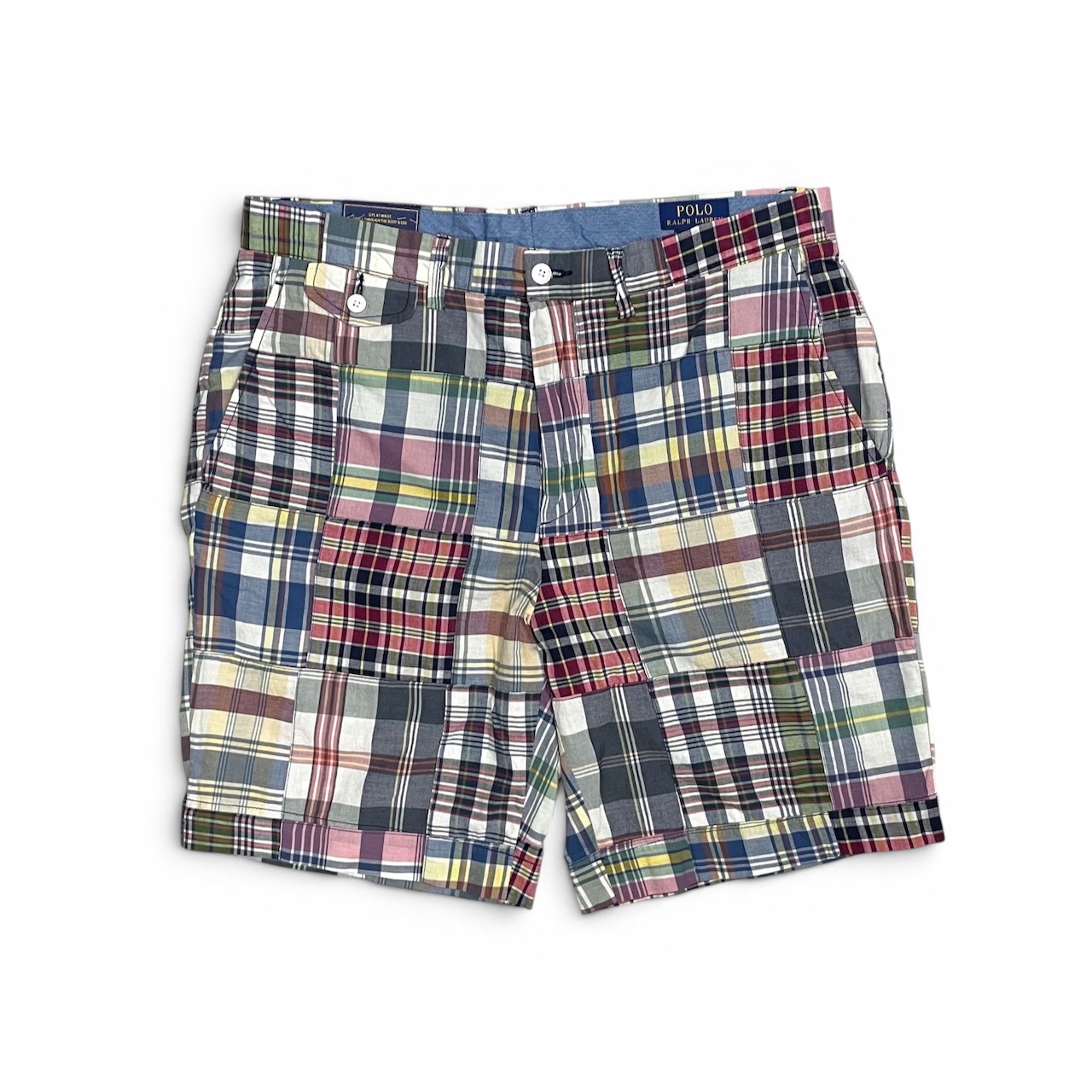 【新品】Polo Ralph Laure ポロラルフローレン マドラスチェック パッチワークショーツ ショートパンツ 【SPT-POLO-008】 - 1