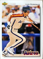 MLBカード 92UPPERDECK Luis Gonzalez #372 ASTROS