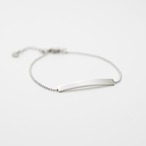 タイニープレート ボールチェーン ブレスレット シルバー サージカルステンレス SUS304