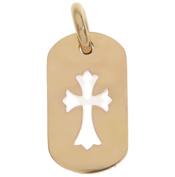 CHROME HEARTS クロムハーツ 22K SMALL DOGTAG P D スモール CHROME HEARTS クロムハーツ 22K SMALL DOGTAG P D スモール
