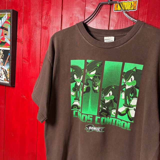 SONIC シャドウ　キャラクターTシャツ　ソニック　ブラウン　