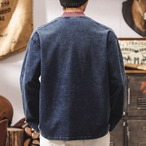 Rib Knit Beanie Henry Neck Long Sleeve Top ◇H0819