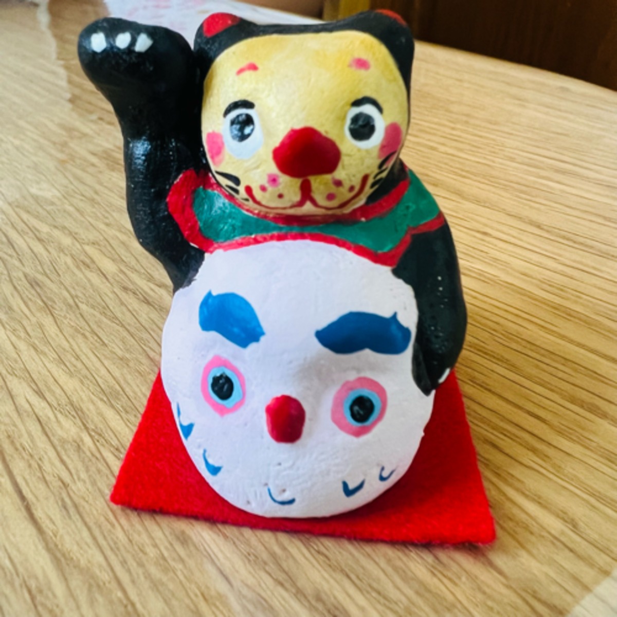フクロウ招き猫 三浦土人形作家 村井タカさん作 | HOLOSphère -ホロス