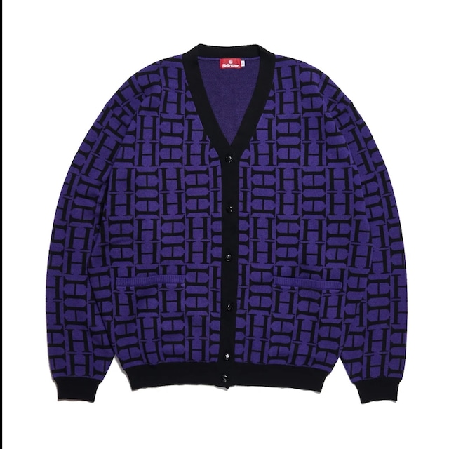 【HELLRAZOR】H MONO KNIT CARDIGAN - PURPLE GREY