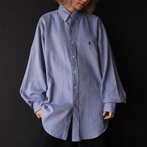 90s' " Polo by Ralph Lauren " over silhouette logo design B/D shirt