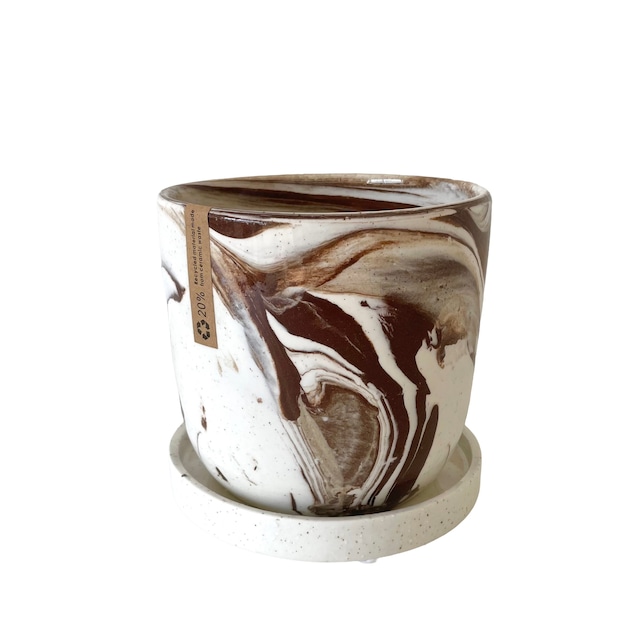 Terra Marble Recycled Planter Φ15.5cm×h15.5cm マーブル 陶器 植木鉢 プランター