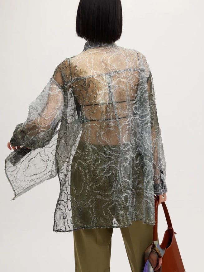 AMERI(Ladies)】RIPPLE SHAGGY ART SHIRT 0125104610600 | CLOAK&CO EC