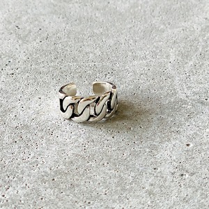 Wide Chain Ring / Silver925(金属アレルギー対応)