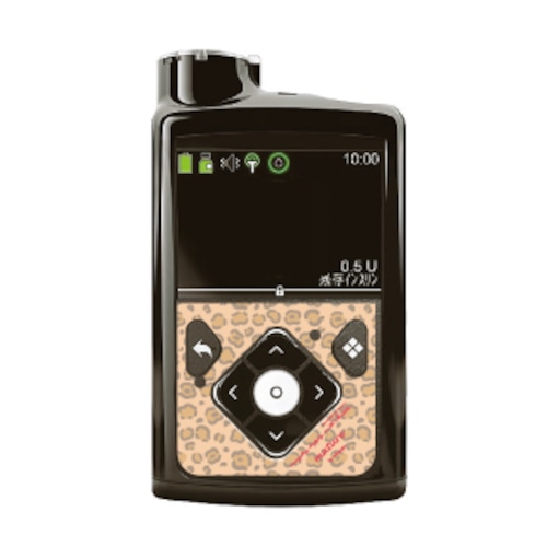 Insulin pump dress up seal “beige leopard"