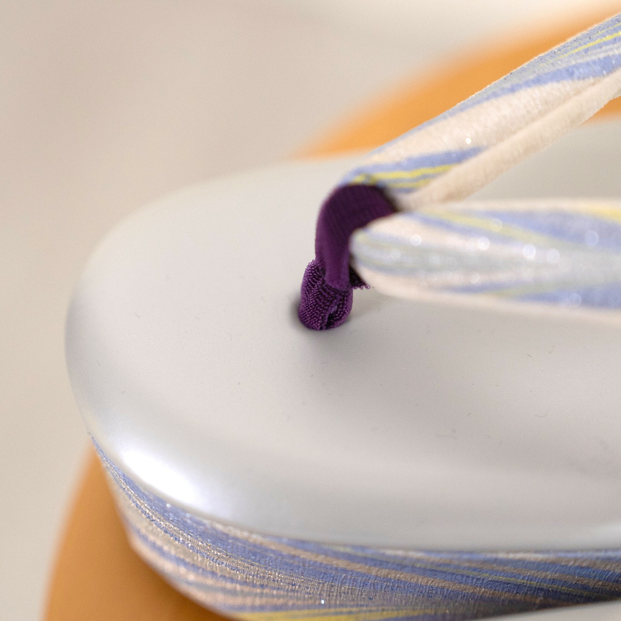 suminagashi 草履 L「月への帰り道」銀糸