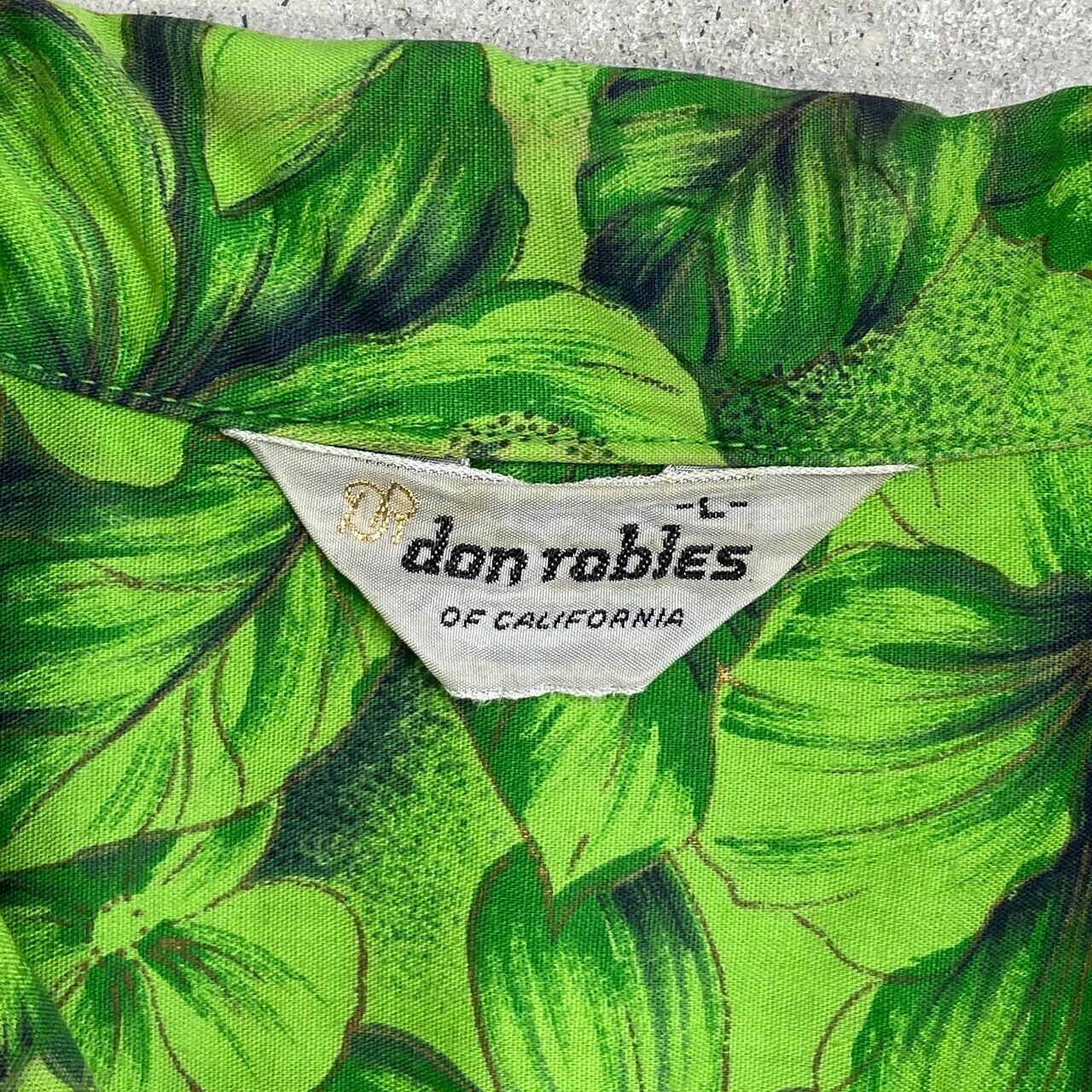 70年代 don robles アロハシャツ コットン メンズL 古着 70s VINTAGE