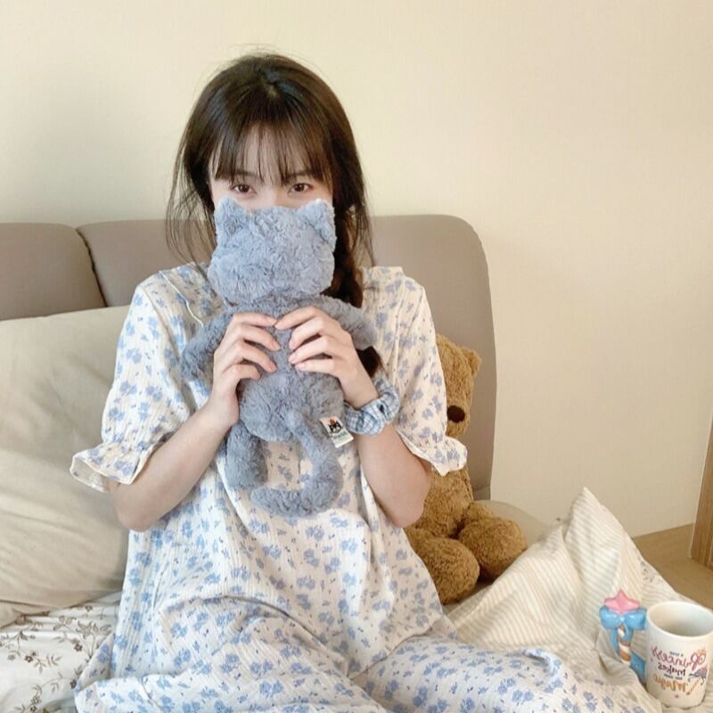 スカート フローラルドレス サマー コットン 大人ガーリー スウィート キュート カジュアル 夏物 花柄 ピュア 萌量不足13223675085