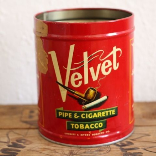 ヴィンテージ Velvetタバコのティン缶フタなし