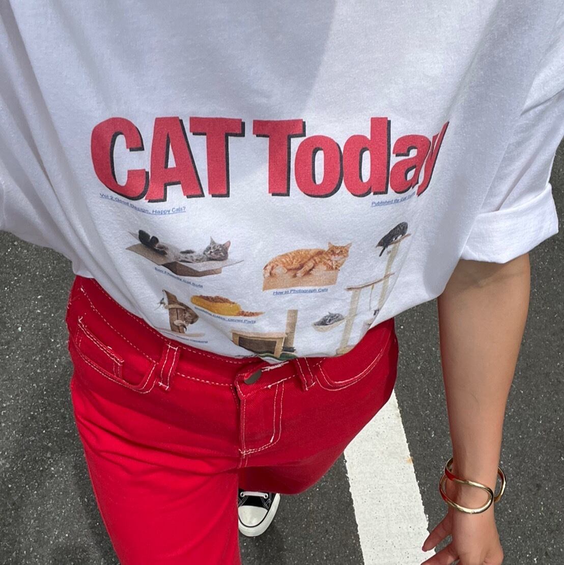 big silhouette cat tee_LN01056