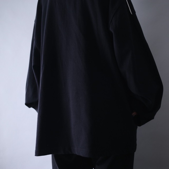 XXXXXL super over silhouette piping line design track jacket