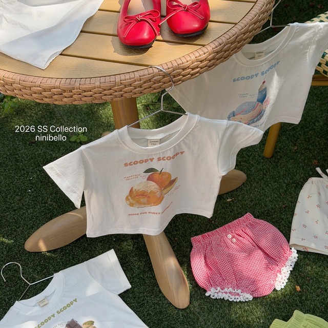 【6/18〆予約】<ninibello> bebe Scoop scoop short sleeve T