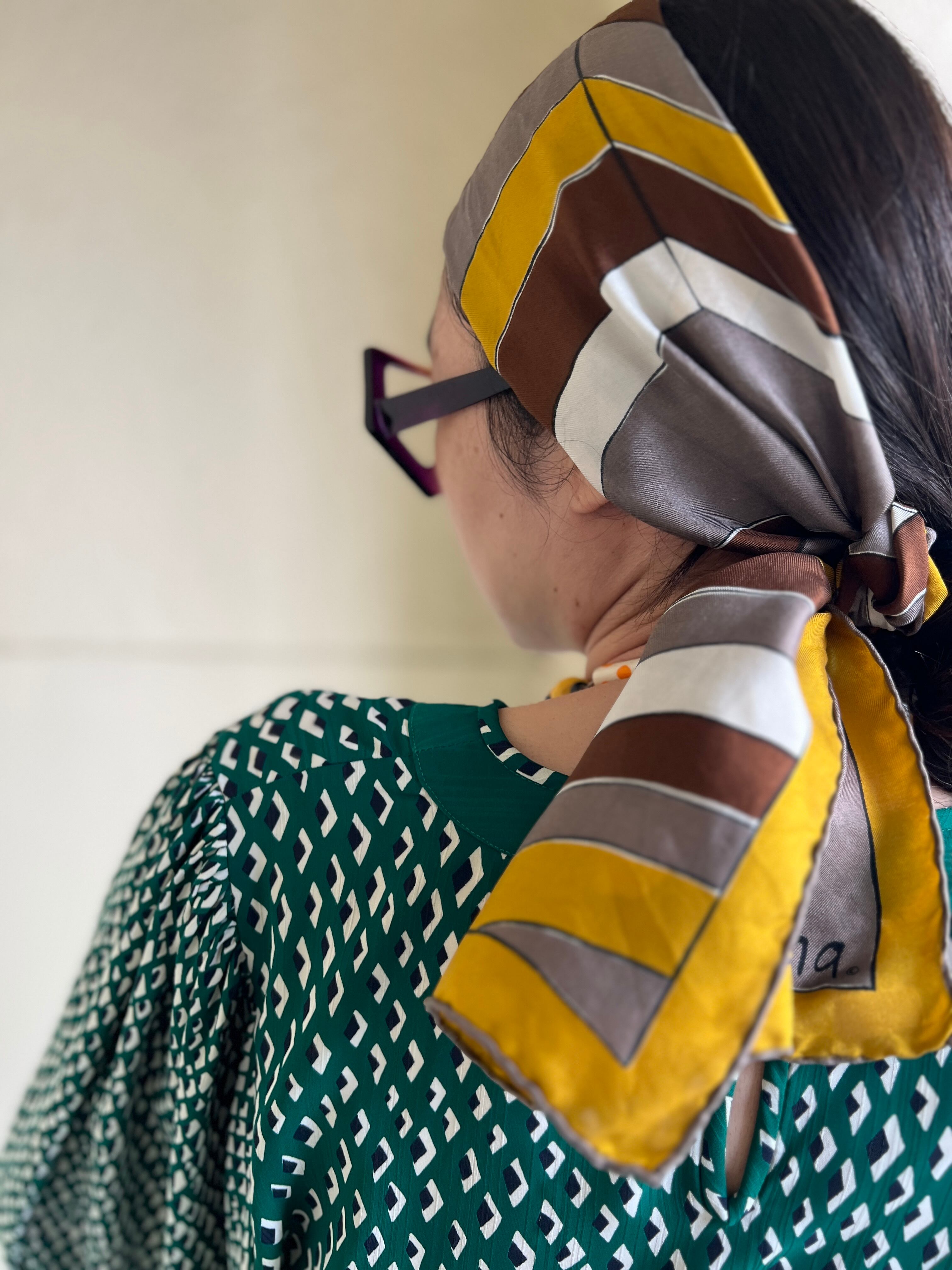 Vintage designer's poly scarf