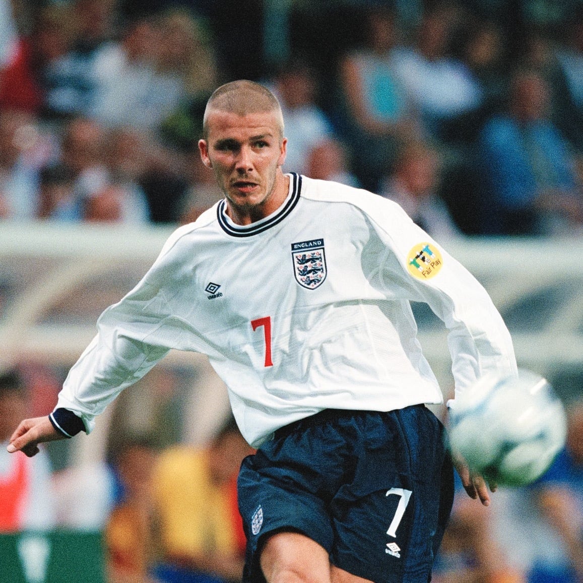 サッカー 1998 イングランド代表 ベッカム ユニフォーム XL - ウェア