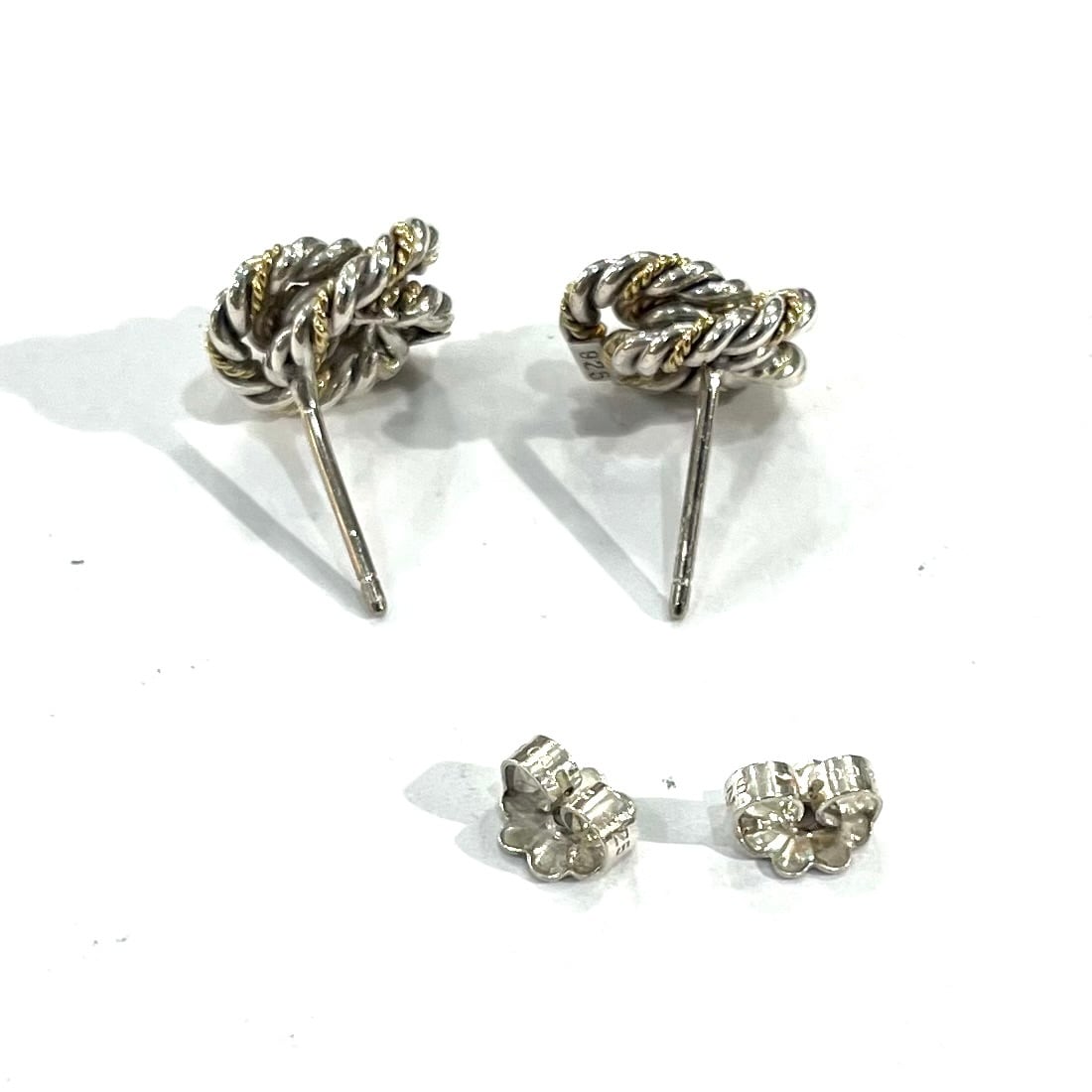 TIFFANY&Co.】SV925×K18 750 ツイスト コンビ スタッドピアス SV925