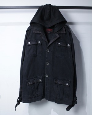 【Caka BLACK】 “TRIPP NYC” Hood Detachable Vintage Jacket