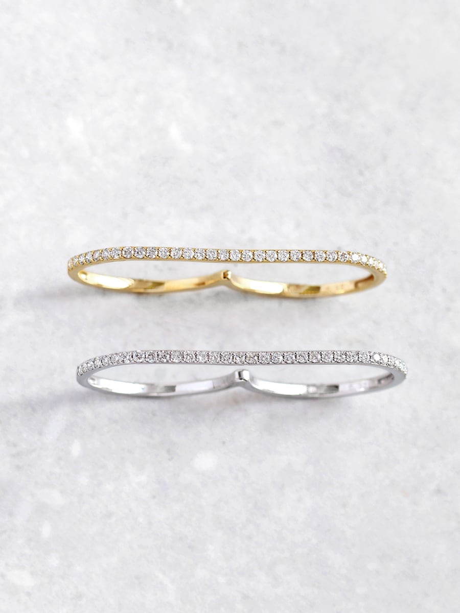 FETE×JaMaisコラボ商品!!】ダブルフィンガー ダイヤモンドリング