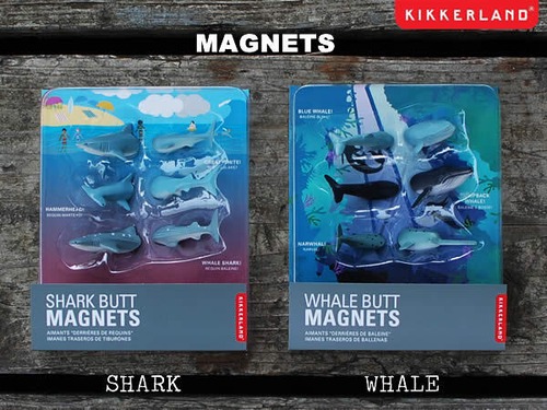 Shark・Whale Butt Magnets シャーク・ホエールバットマグネット サメ・クジラ 全2種類 キッカーランド DETAIL インテリア KIKKERLAND