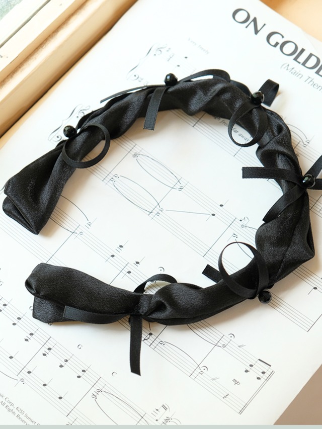 Black Ribbon Hair Band