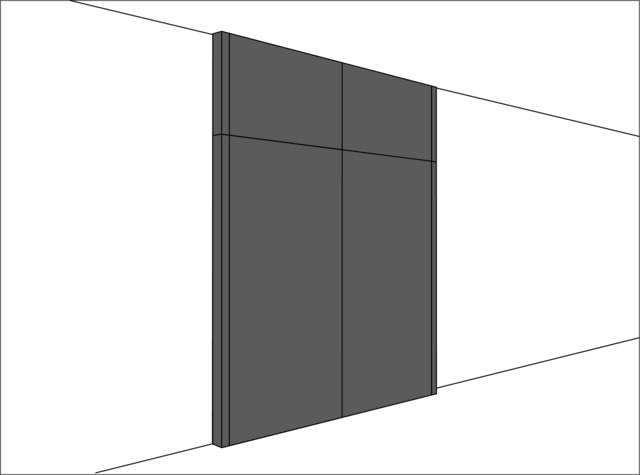 バックボード・カラー・W1800タイプ（W900×2+W42）×H2500（mm）COS-PA0925×2