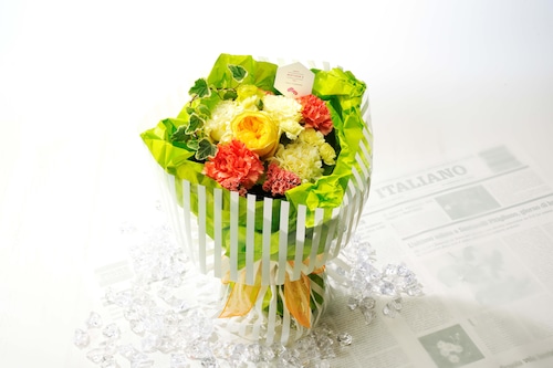 B-2　Stripe Bouquet  Kiwi（キウイ）母の日ギフトブーケ