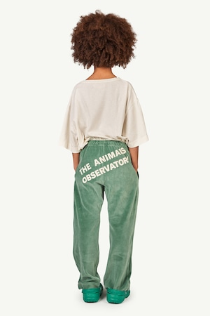 The Animals Observatory / Green Velvet Camaleon Kids Pants