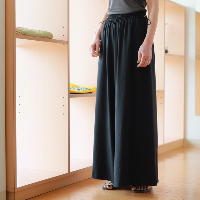 サマーSALE Srieee (シュリ) エアリーシフォン ワイドフレアー パンツ