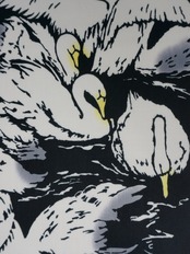 RumiRock 反物 ゆかた「白鳥」　[A1610]