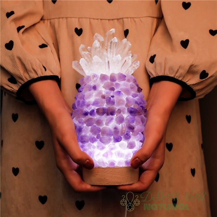 超目玉枠】 アメジストライト パイナップル型ランプ ecousarecycling.com