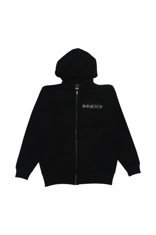 Ayana collab circle rhinestone hoodie (black)