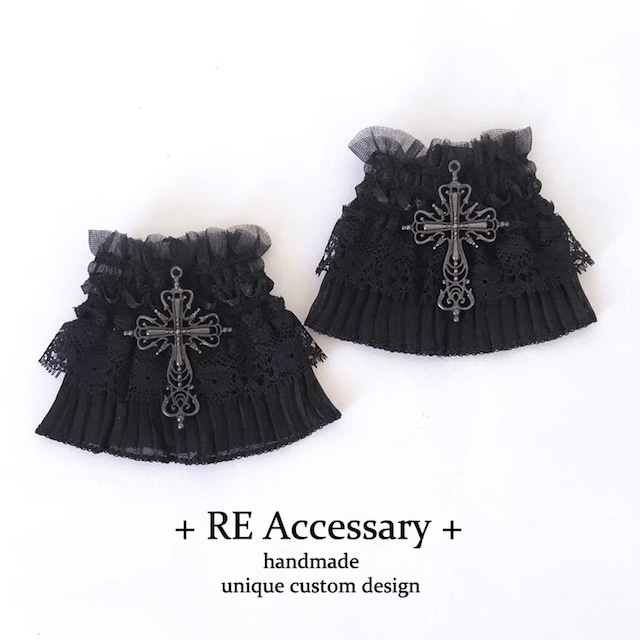 即納 サブカル系ゴシック アームカバー ゴスロリ クロス 十字架 ライブ 参戦服