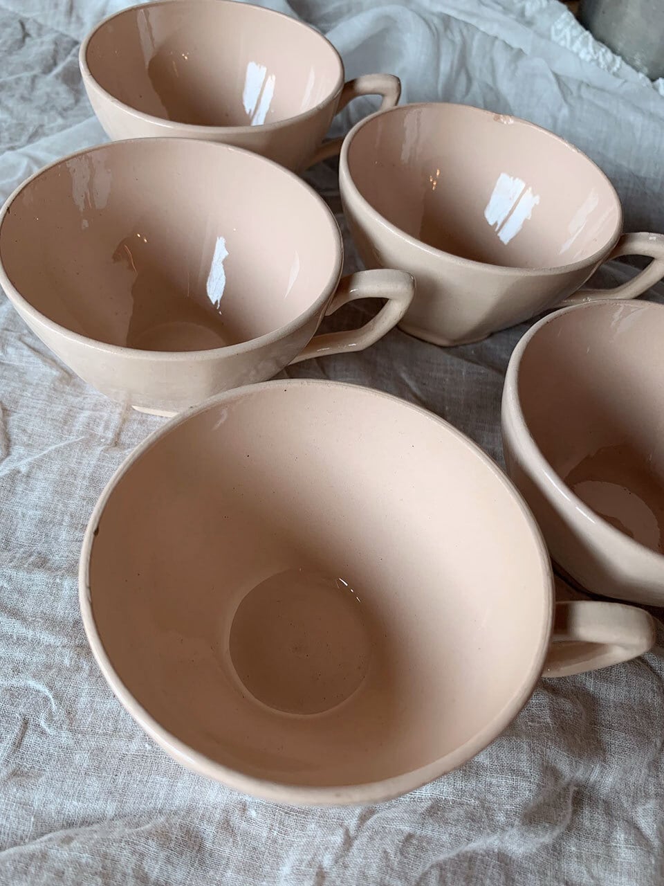 淡いピンクのティーカップ DIGOIN sarreguemines | Brocante de La