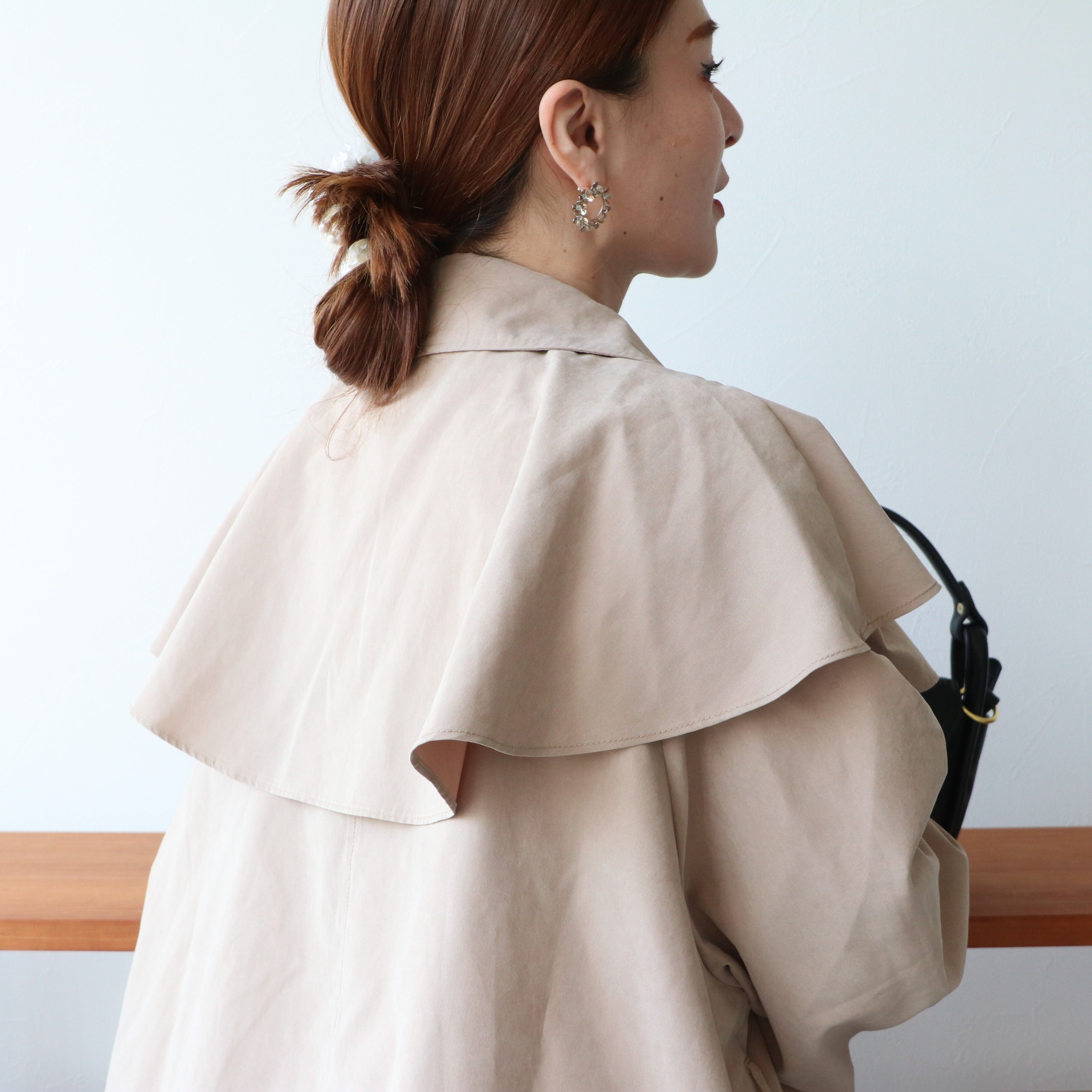 ポンチョ風ミドル丈コート【y8014-z】宅配便送料無料/宅配便発送 | zena