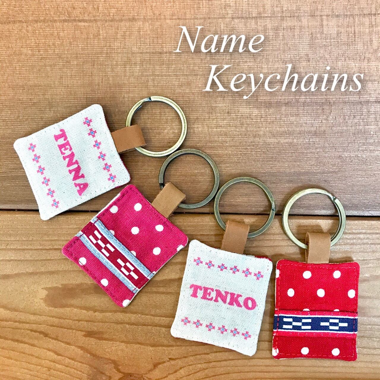 てんか てんれい なまえキーホルダー 女性の名前 Maruhira 丸平おみやげ店 石垣島 ハンドメイドの名前キーホルダーやミンサーテープのお店