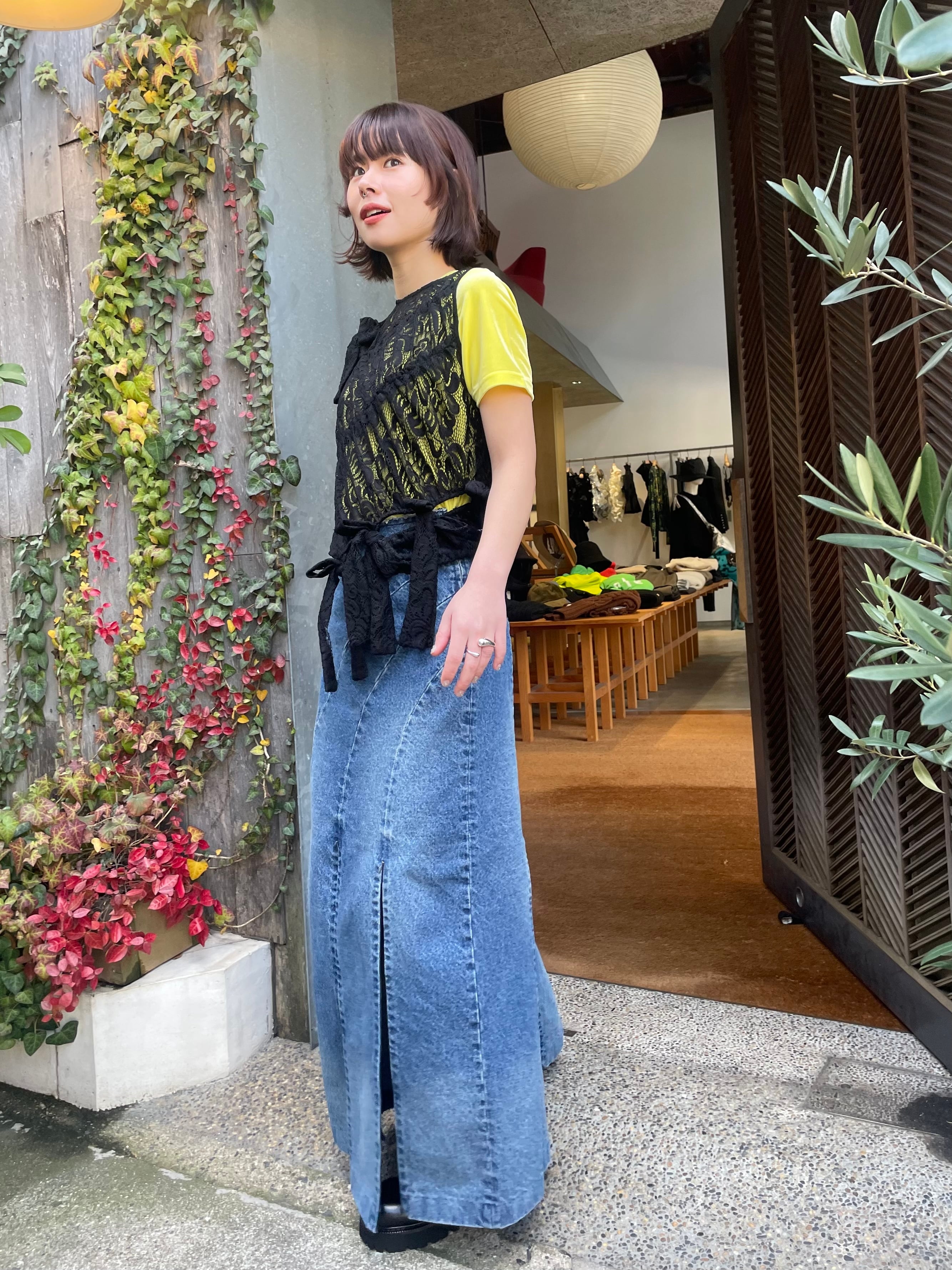 24SS】FRANGANT フランゴン / denim slit skirt | TRENTオンライン  